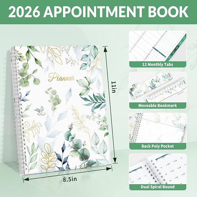 SUNEE 2026 Appointment Book, Quarter-Hourly, Weekly & Monthly - Image 4