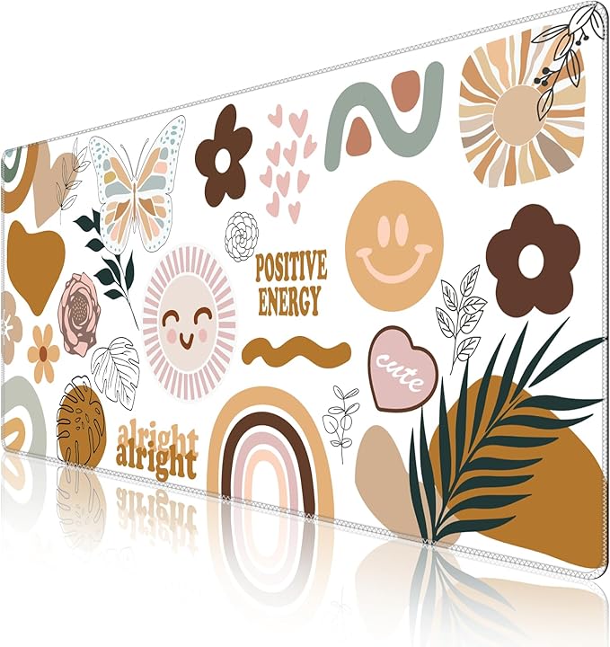 iCasso Desk Mat, Large Gaming Mouse Pad, XXL Desk Pad Stable Rubber Base by iCasso