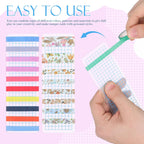 STOBOK 40Pcs PVC Washi Cards Tape Organizer Thick Rounded Corner Plastic Organizer for Scrapbooking DIY Crafts and Journaling Decorative Washi Cards