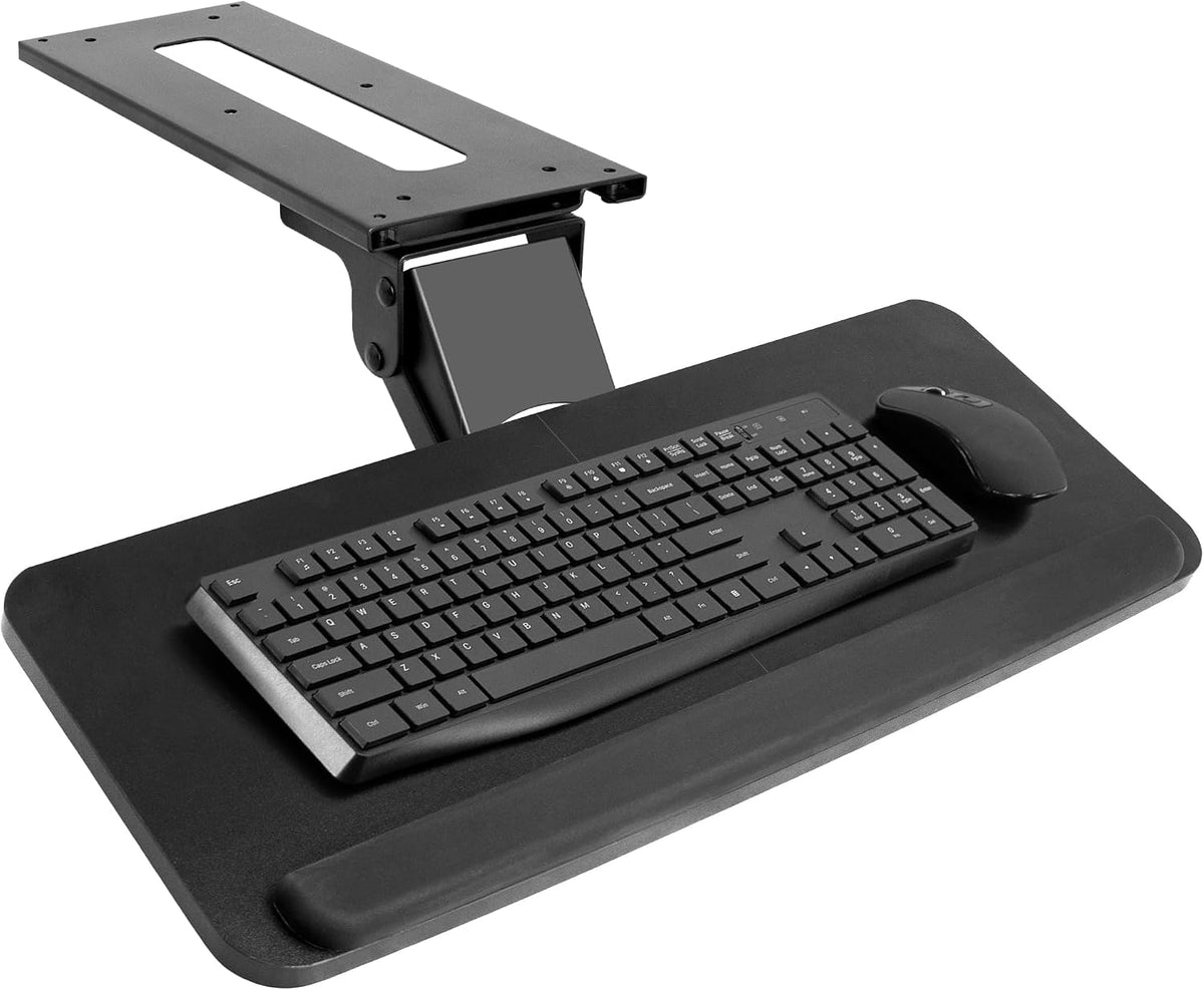 VIVO Black Under Desk 25 x 10 in Keyboard Tray, MOUNT-KB03B