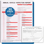 30-Pack Annual Vehicle Inspection Report Form, 3-Ply Carbonless Form and by Unknown