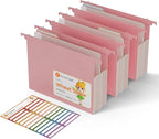Extra Capacity Hanging File Folders, 3.15" Reinforced Wheat Straw Expanding by EcoStash