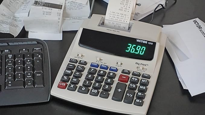Victor 1310 Big Print Printing Calculator, 12-Digit LED Display, Fast Ink-Free - Image 6