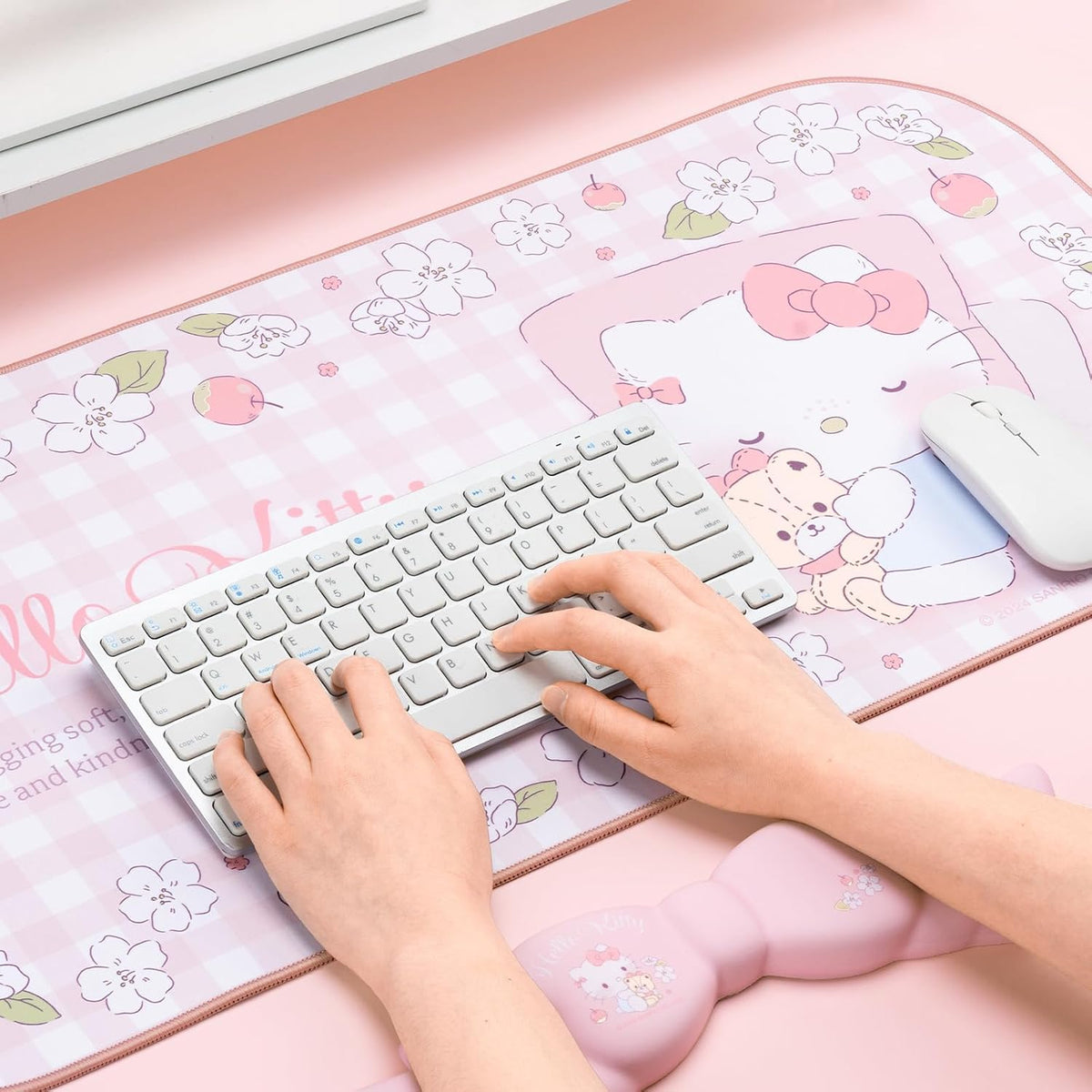 Kuitmor Kawaii Anime Mouse Pad Wrist Rest Support Set - Non-Slip Desk Mat and...