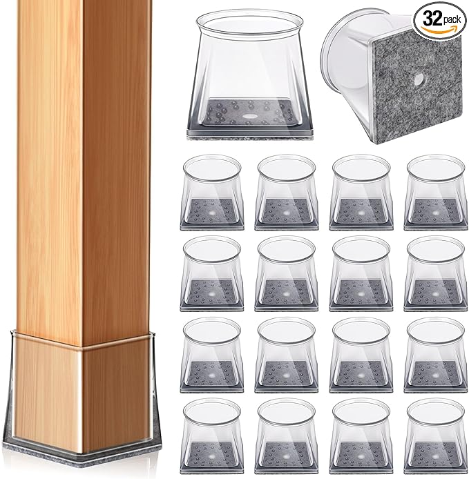 32 Pcs Square Chair Leg Floor Protectors by YOESSA