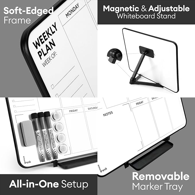 Aroundesk Double Sided Weekly Dry Erase Board - Image 3