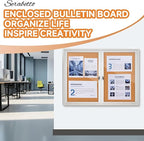Enclosed Bulletin Board with Locking Door, Outdoor Bulletin Board Weatherproof - Image 7