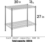 Regal Altair 18" Deep x 30" Wide x 27" Height Wire Shelving Kit | 2-Tier | NSF - Image 3