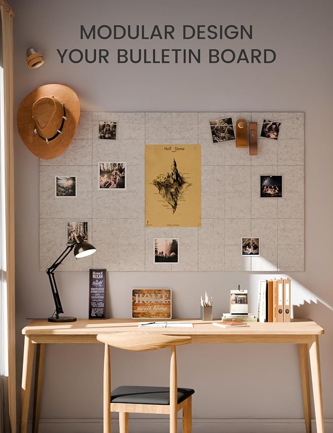 Fluxynara Large Felt Bulletin Board 36" x 24"Cork Board Alternative-6 Pack - Image 5