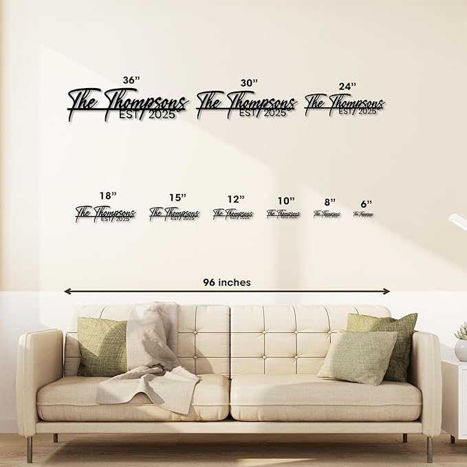 Custom Metal Signs | Personalized Monogram Name Sign | Outdoor Wall Art - Image 4