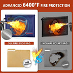 ROLOWAY Fireproof Document Bag, 6400℉ Fireproof Money Bag - Image 4