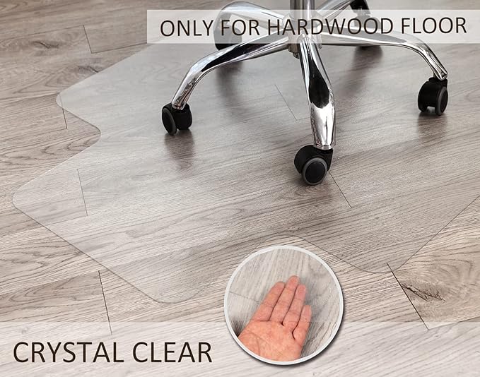 Office Chair Mat for Hardwood Floor, 48”x 36” Clear Floor Protector Mat for - Image 4