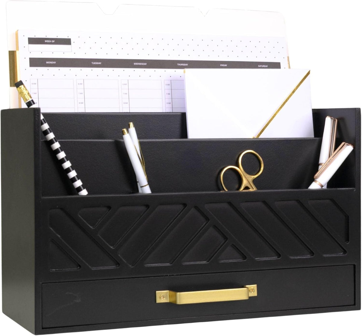 BLU MONACO | Wooden Mail Organizer