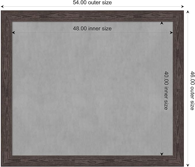 Amanti Art Black Framed Magnetic Board 46x54 Oversize Vision Board - Image 4