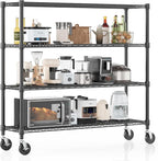 Homdox 4 Tier Heavy Duty Metal Wire Shelving by HOMDOX