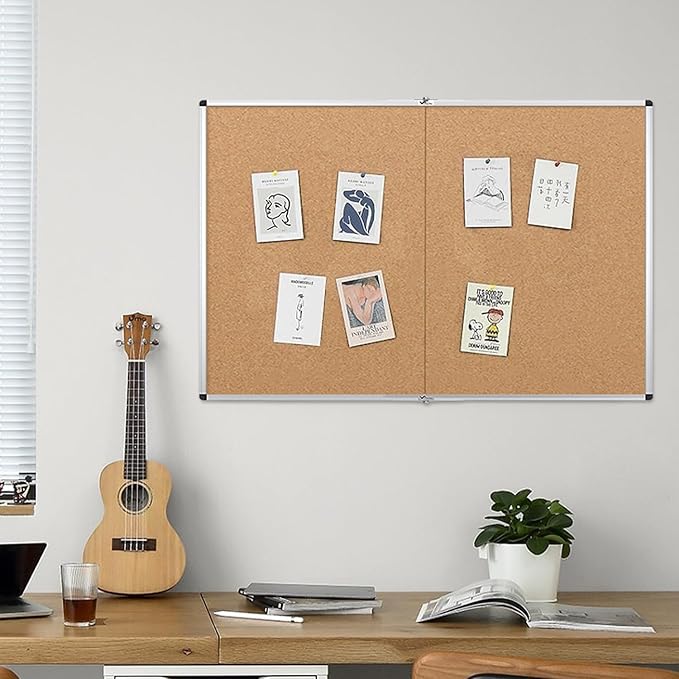 VIZ-PRO Large Cork Bulletin Board/Foldable Noticeboard, 48 X 48 Inches - Image 6