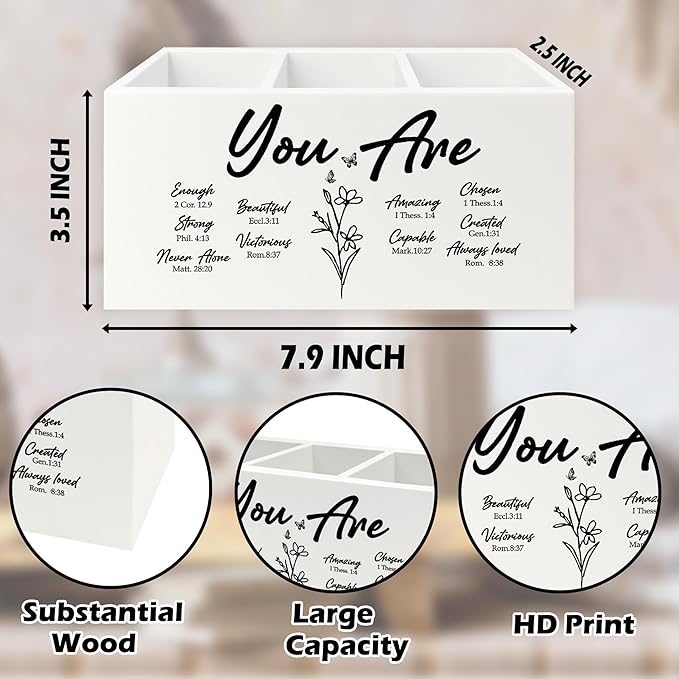 QZQE You Are Christian Pen Pencil Holder Organizer - Image 7