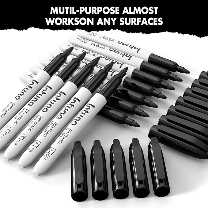 INTUNO Dry Erase Markers, Fine tip, Presentation - Image 6