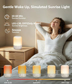 jber sunrise alarm clock, wake up light with, close-up detail