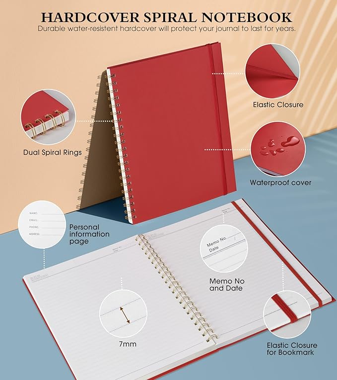 Spiral Notebook Journal 8.5” x 11”, A4 Large Notebooks - Image 3