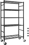 sakugi 5-tier storage shelves 33.1" x12.6" x73.5" black, main product view