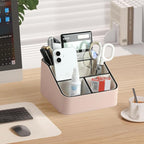 MEIBOOCH Remote Control Holder, PU Leather Small Desk Organizer - Image 3