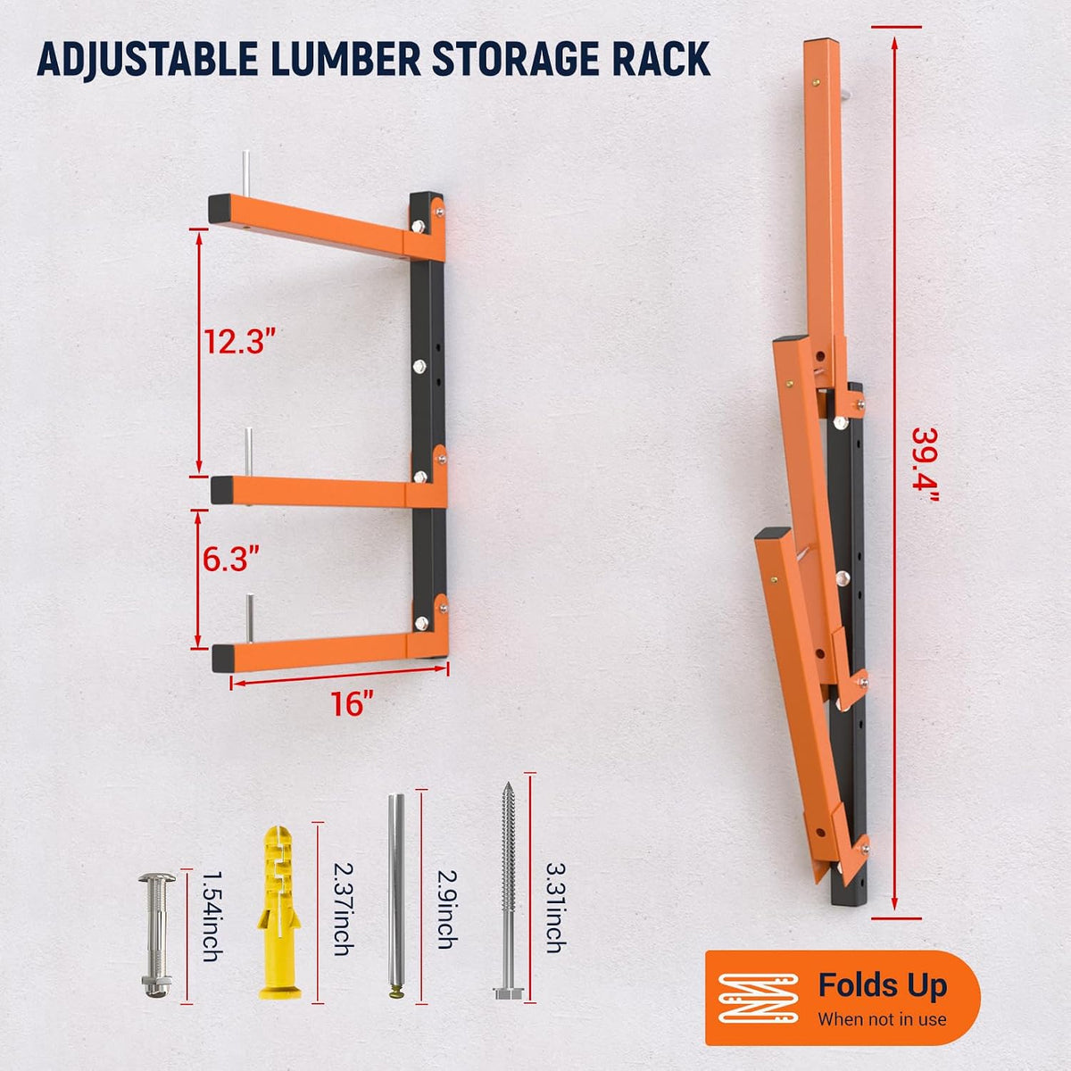 lumber storage rack, 6 tier heavy duty wood shown in use
