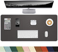 Small Desk Mat, Leather Desk Pad Protector, Desk Mouse pad, Office Desk mat by cebowa