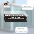 Electrical Room Door Sign for Business，Self-Adhesive Durable Modern Electrical - Image 3