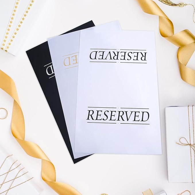 12 Pcs Reserved Seating Signs Reserved Chair Sign Printed Placeholder - Image 6