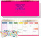 MOSA BEAR Undated Weekly Planner, 60-Week Horizontal Layout Desk Planner Daily by Unknown