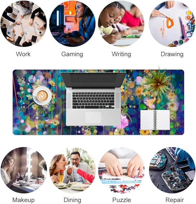 QIYI Large Desk Pad, Waterproof PU Leather Mouse Pad - Image 7