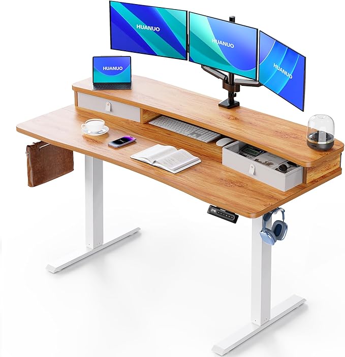 HUANUO 55″ x 26″ Electric Standing Desk by HUANUO