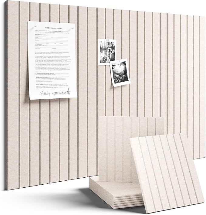Fluxynara Large Felt Bulletin Board 36" x 24" Cork Board Alternative-6 Pack by FLUXYNARA