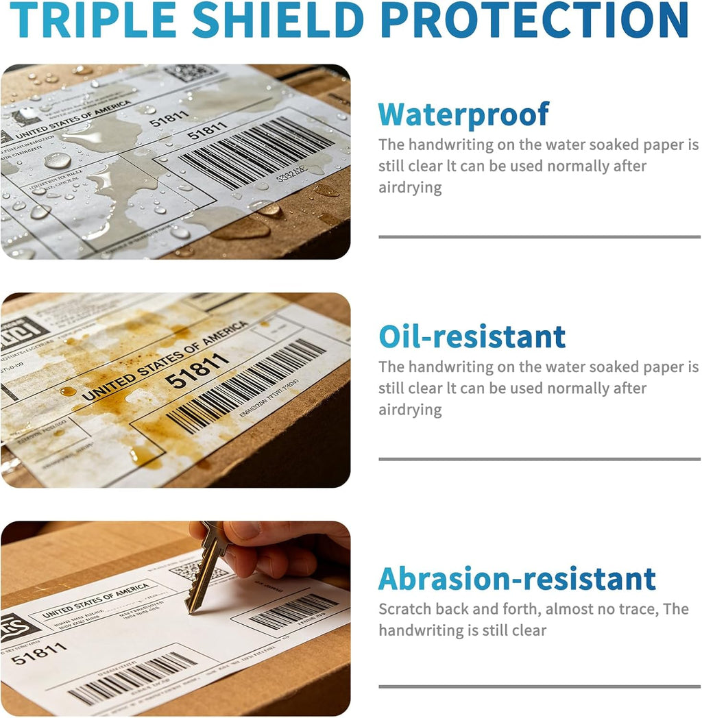 9527 Product Fanfold 4 x 6 Direct Thermal Labels White Perforated Shipping Labels, 500pcs per Stack,1 Stack