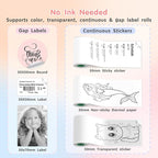 Gloryang JD-23 Sticker Printer, Mini Portable Thermal Printer Print Pod - Image 3