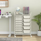 GLACER 15 Drawers Rolling Cart, Storage Cart - Image 2