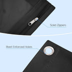 Sooez Pencil Pouch for 3 Ring Binder, 2 Pack Binder Pencil Pouch | Pencil Bags with Clear Window, Zipper & Reinforced Grommets, Pencil Case for Binder Black & Black
