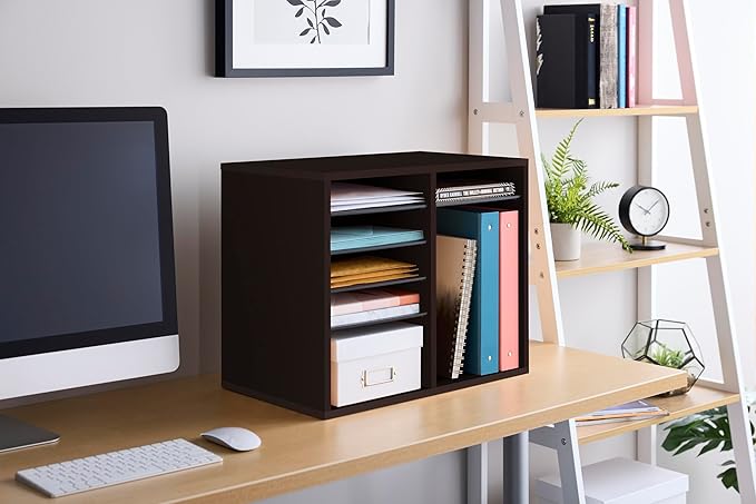 Safco Wooden Paper and Mail Organizer - Image 3