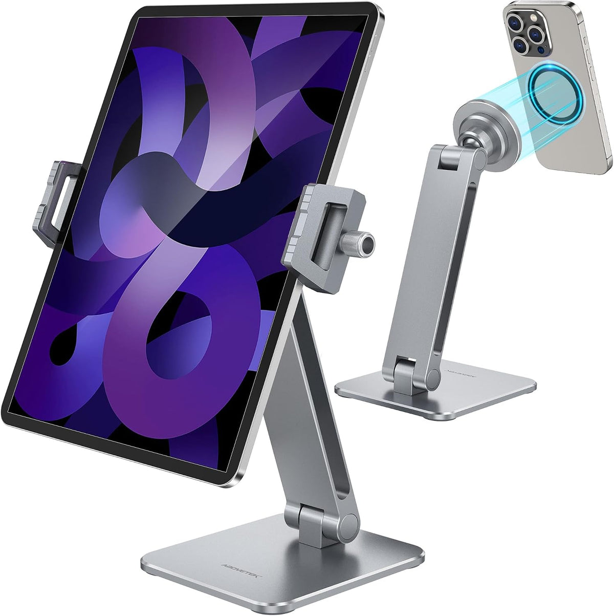 AboveTEK 2-in-1 Phone & iPad Stand, Magnetic iPad Stand