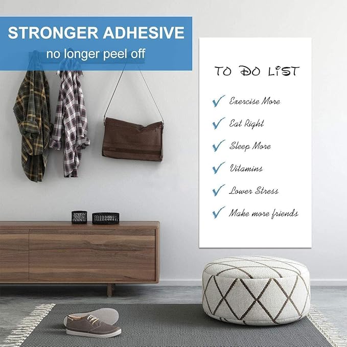 AFMAT Dry Erase Board Sticker, 48 x 36 inches White Board Wallpaper, Dry Erase - Image 3