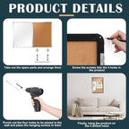 Cholemy Enclosed Bulletin Lockable Cork Case Notice Board 48 x 36 Inch - Image 3
