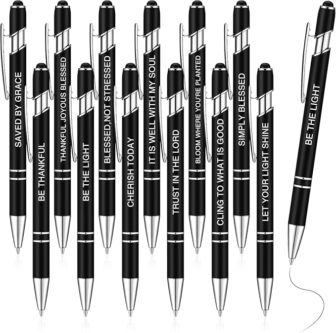 Zonon 12 Pcs Inspirational Pens Bulk Funny Ballpoint Pen by Zonon