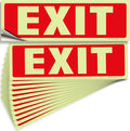 iSYFIX Exit Glow in the Dark Sign Stickers – 12 Pack 12x4 Inch – by iSYFIXPREMIUMSIGNS
