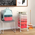 Giantex 6 Storage Drawer Cart Rolling Organizer Cart - Image 9