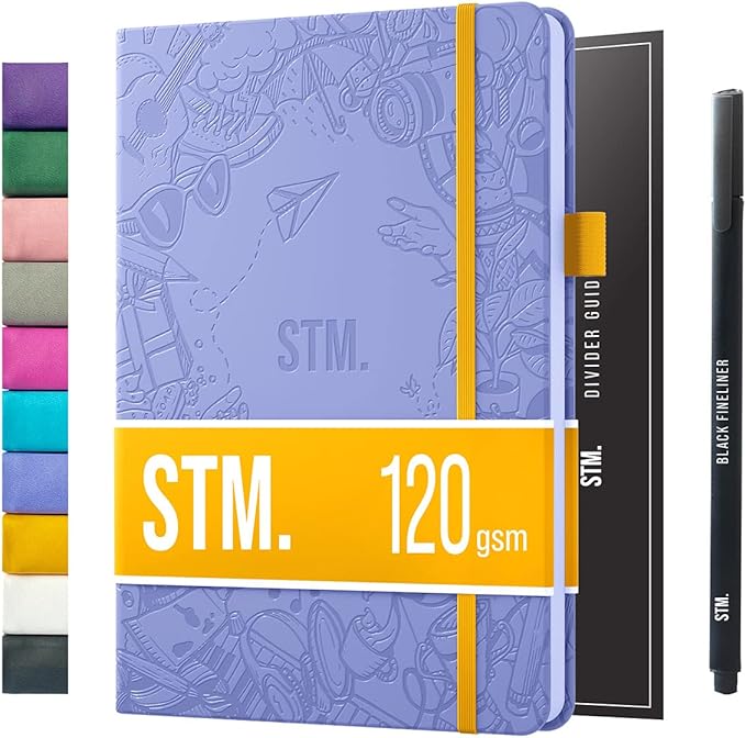 Bullet Dotted Journal Dot Grid Notebook | A5 Daily Journaling Notebooks by ScribblesThatMatter