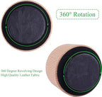 Hennaja Round Leather Art Supply Organizer, Remote Control Holder, 360 Degree - Image 4