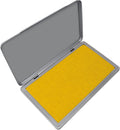 Metal Case Stamp Pad Large Size, Dark Yellow Color by ZIGEL