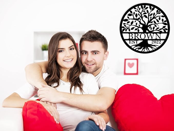 Personalized Tree of Life Metal Sign, Personalized Last Name Signs, Custom Name - Image 5