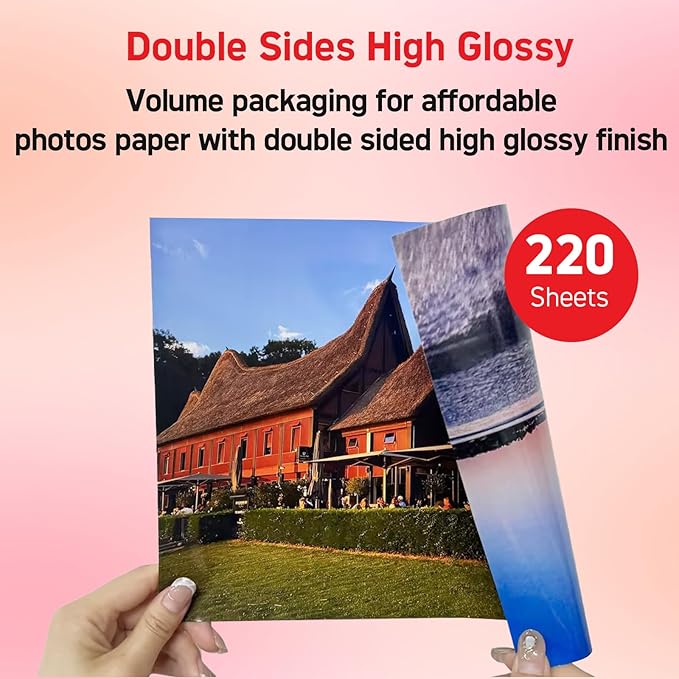 HARtwii 220 Sheets Double Side High Glossy Photo Paper 8.5x11 Inches 54lbs - Image 5